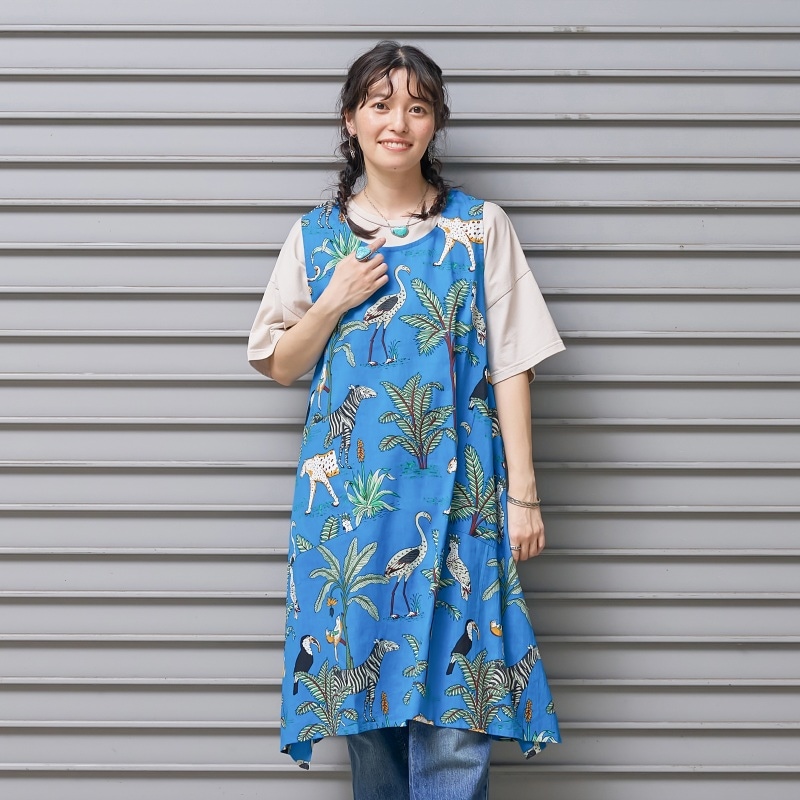 アソートプリントエプロンワンピース 【メール便可】｜マライカ公式通販