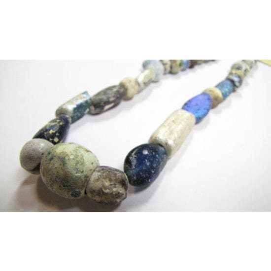 銀化ローマンビーズ一連