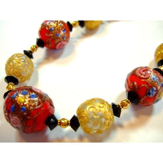 ビクトリアンビーズネックレス