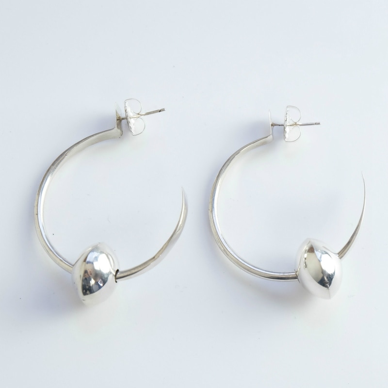 エディソンカミングス シルバービーズ フープピアス