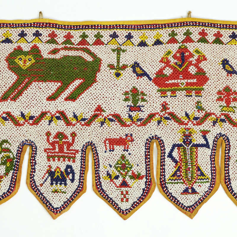 【値下げ】サウラーシュトラ ビーズ細工タペストリー2 値下げ】サウラーシュトラ ビーズ細工タペストリー2