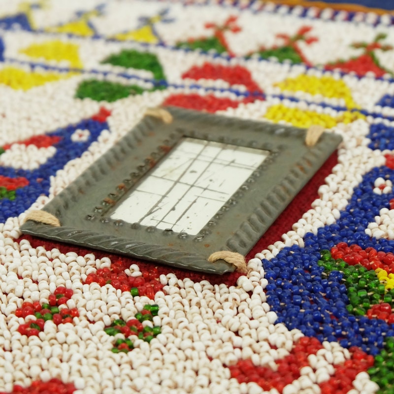 【値下げ】サウラーシュトラ ビーズ細工タペストリー2 値下げ】サウラーシュトラ ビーズ細工タペストリー2