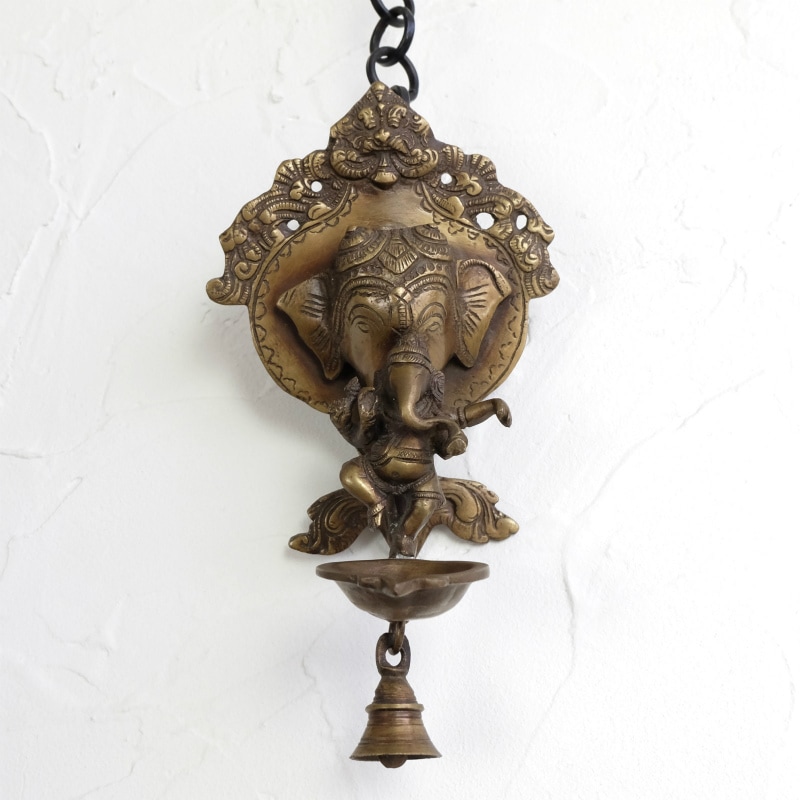 ヒンドゥー教神様 真鍮製ガネーシャ壁掛け｜マライカ公式通販