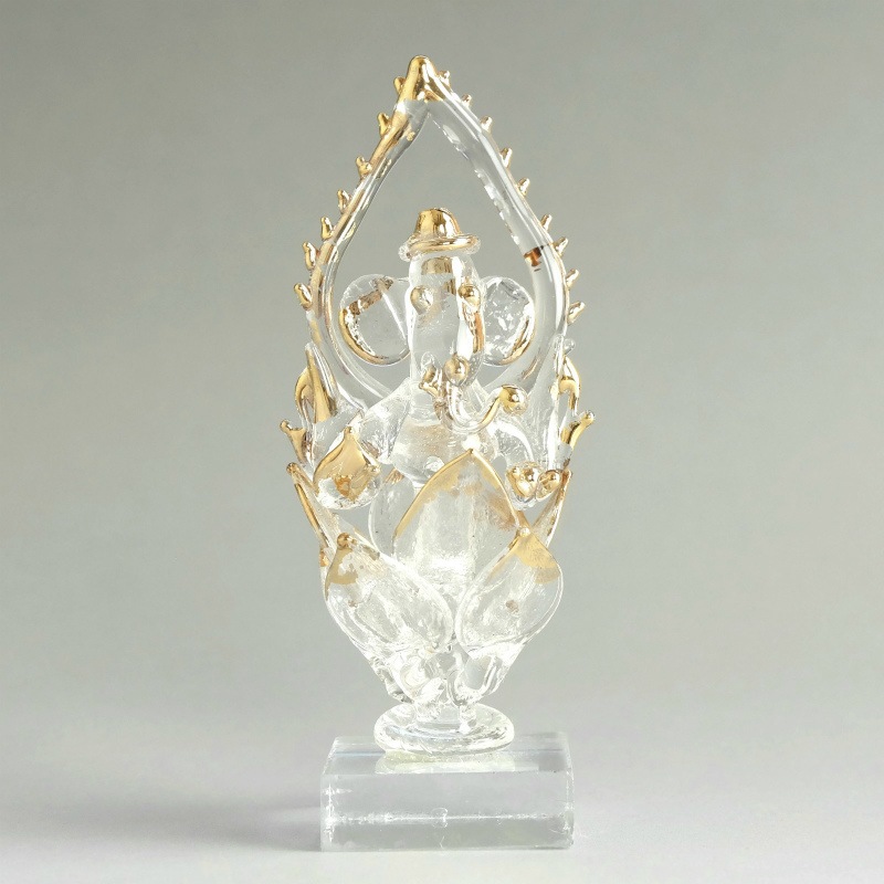 鼻がクルクルしたお鼻のクリスタルガネーシャ神様 鼻がクルクルしたお鼻のガネーシャ神様 : ジェムストーン甲府