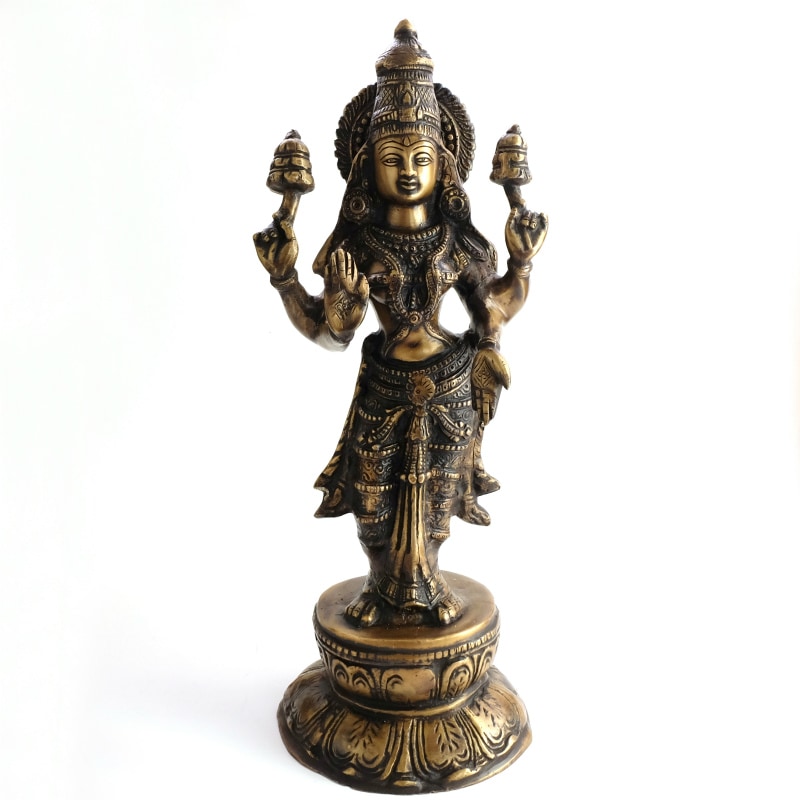 ヒンドゥー教神様 真鍮製ラクシュミ インド｜マライカ公式通販