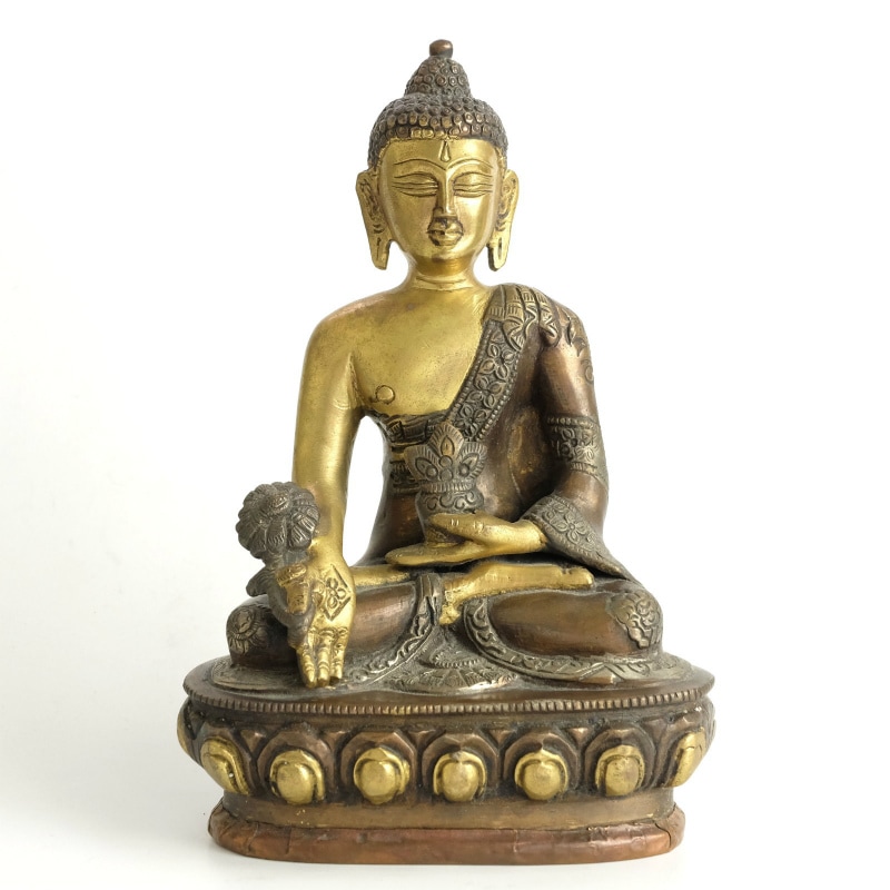 チベット仏教法具 長寿仏菩薩 仏壇仏像 真鍮製 時代美品 ご利益 30cm