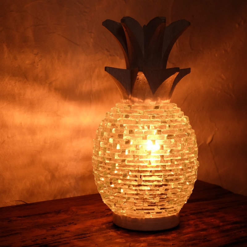 ガラスパイナップルランプ