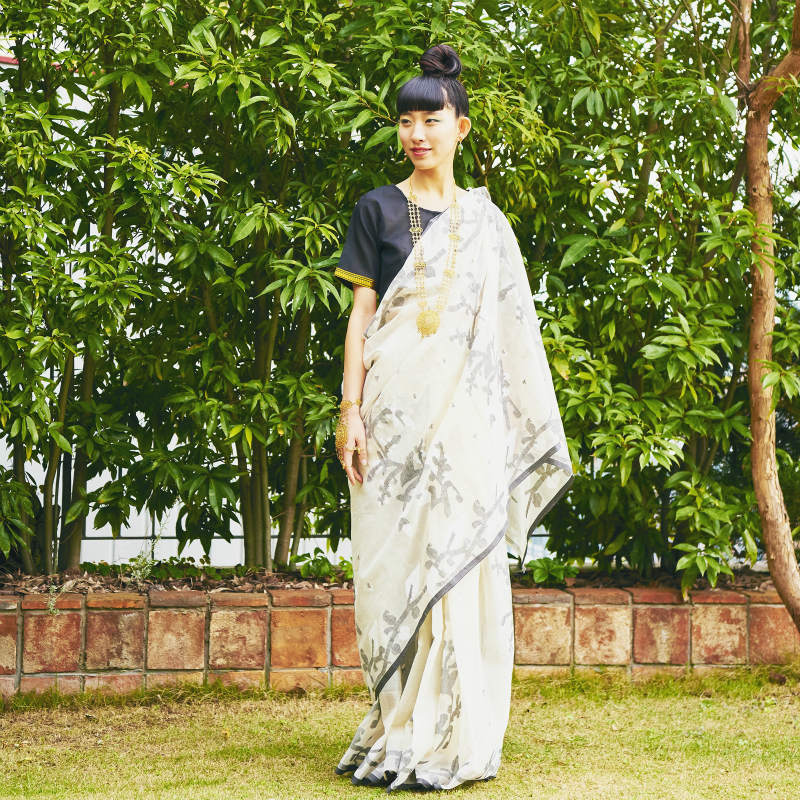 ジャムダニ織簡易サリー D｜マライカ公式通販