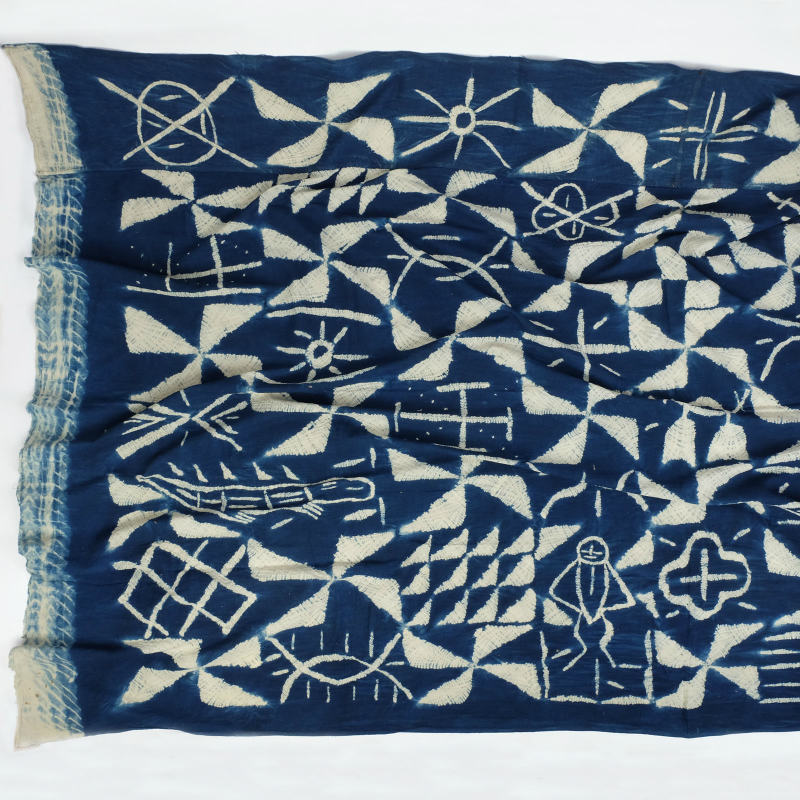 イボ族藍染布 240cm×142cm｜マライカ公式通販