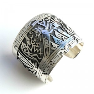 ホピ族　ベラタワホングバ　オーバーレイバングル 144mm ベラタワホングバ オーバーレイ バングル カチナ