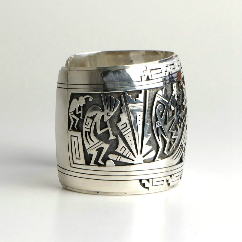 ホピ族　ベラタワホングバ　オーバーレイバングル 144mm ベラタワホングバ オーバーレイ バングル カチナ