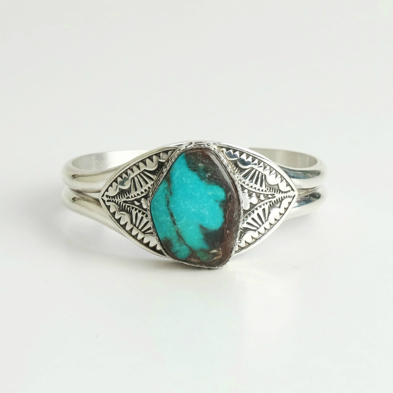 スティーブ・イエローホース バングル ターコイズ 135mm スティーブイエローホース ビズビー バングル｜マライカ公式通販