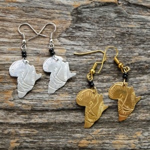 アフリカンメタル大陸ピアス 【メール便可】｜マライカ公式通販