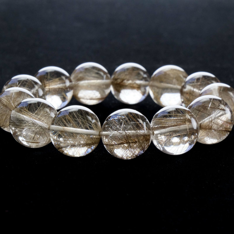 ⭐幸運の女神 シルバールチル 13mm ◇高品質◇シルバールチル丸玉ブレスレット 17-18mm｜マライカ公式通販