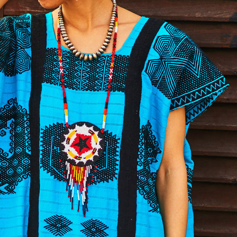 グアテマラ　ビーズワークネックレス　【メール便可】