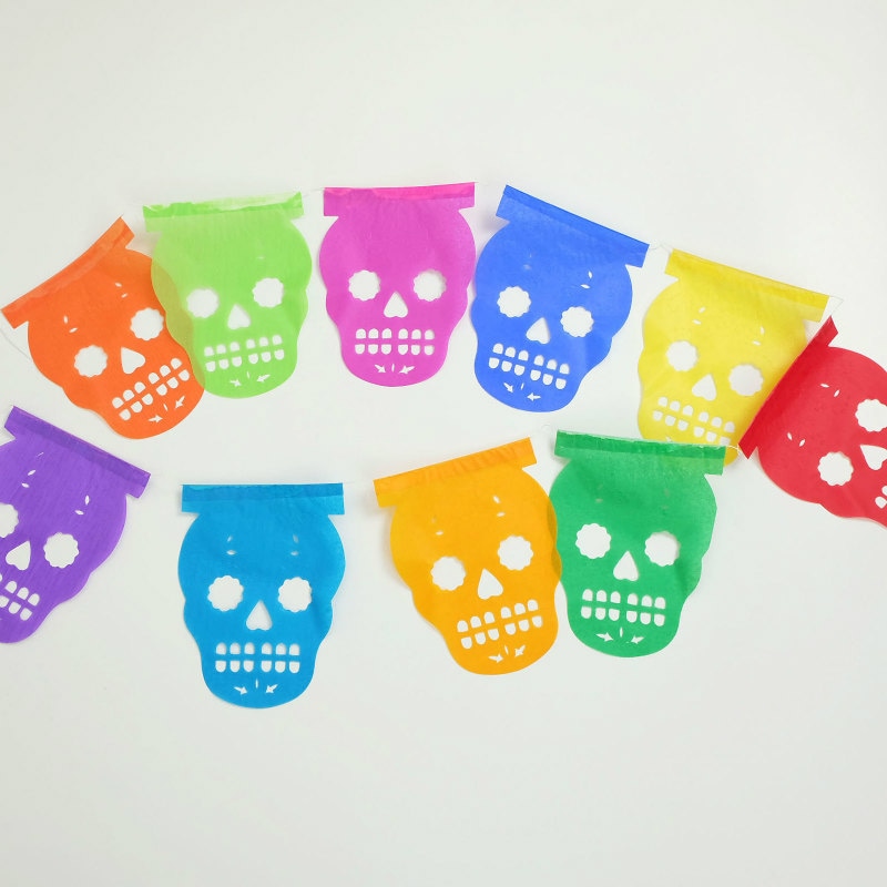 ぱぺるぴかど メキシコの切り絵ビニール（アルミ紙）メキシカンガーランド