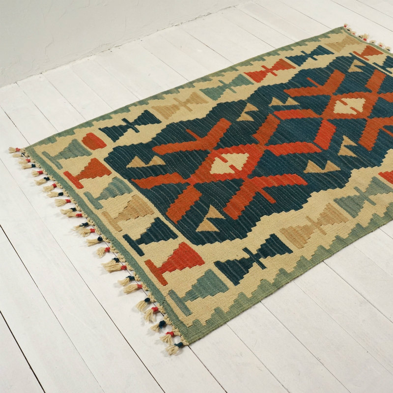 トルコ　カイセリキリム　80cm×120cm ラグ・マット