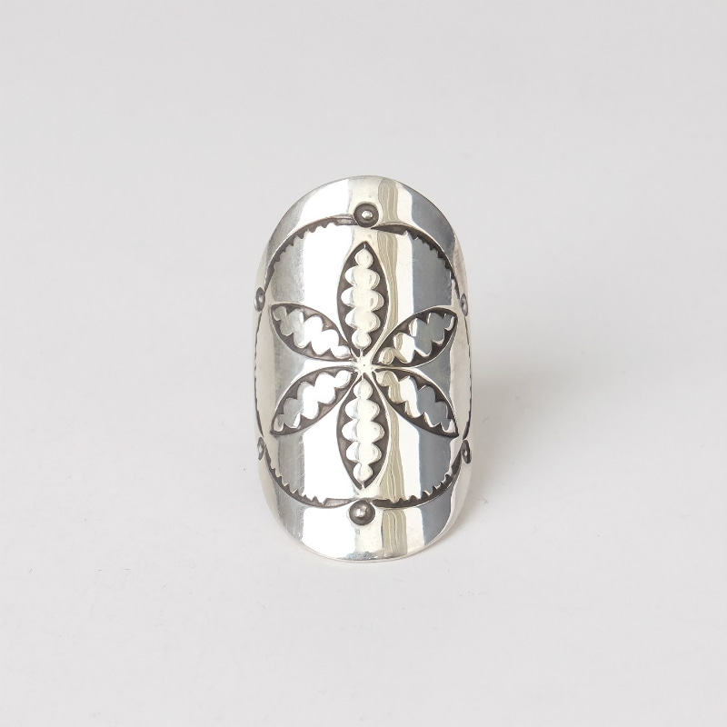 16号 スティーブイエローホース スタンプワーク リング