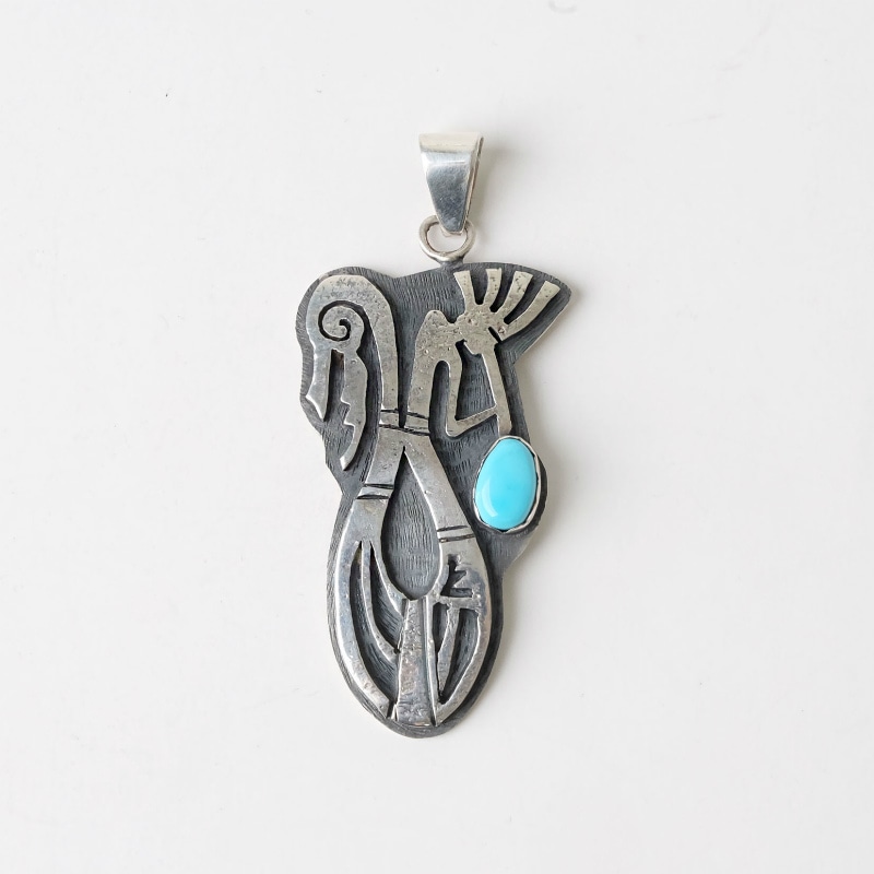 ホピ族 ミルソンテイラー オーバーレイ ペンダント