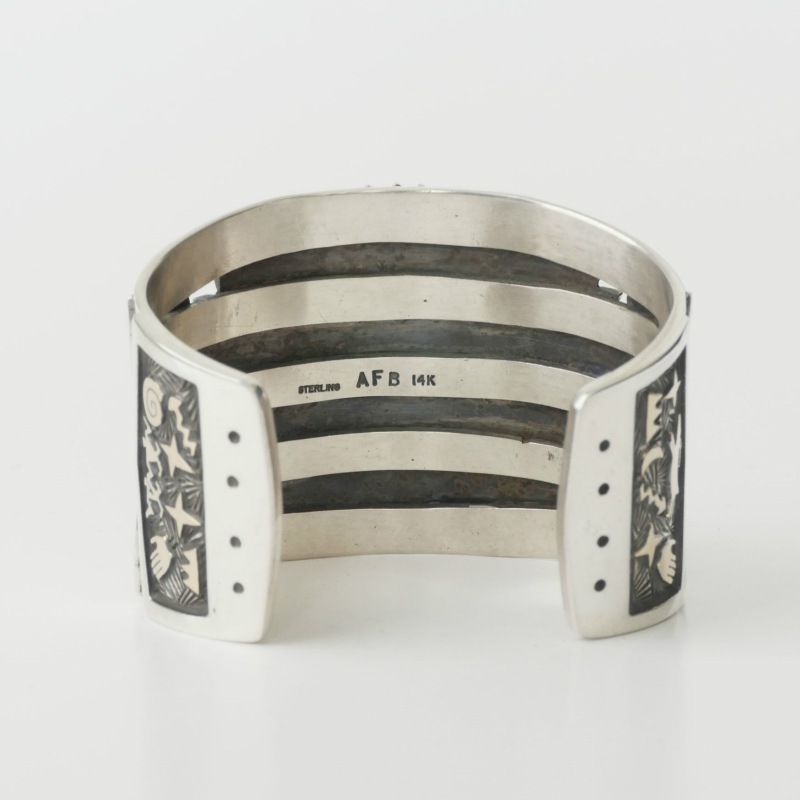 ナバホバングル14K 14金インディアンブレスレットアーランドベン