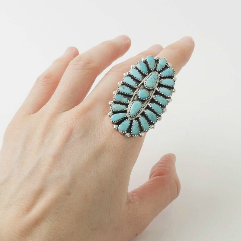 ゼイダビゲイ　リング　クラスター インディアンジュエリー ゼイダビゲイ リング クラスター インディアンジュエリー