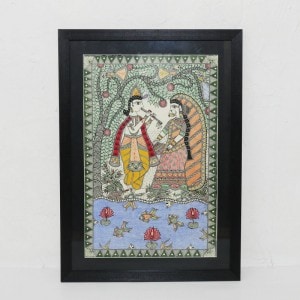 マドゥバニ（ミティラー）ペインティング】インドブルーフィッシュ