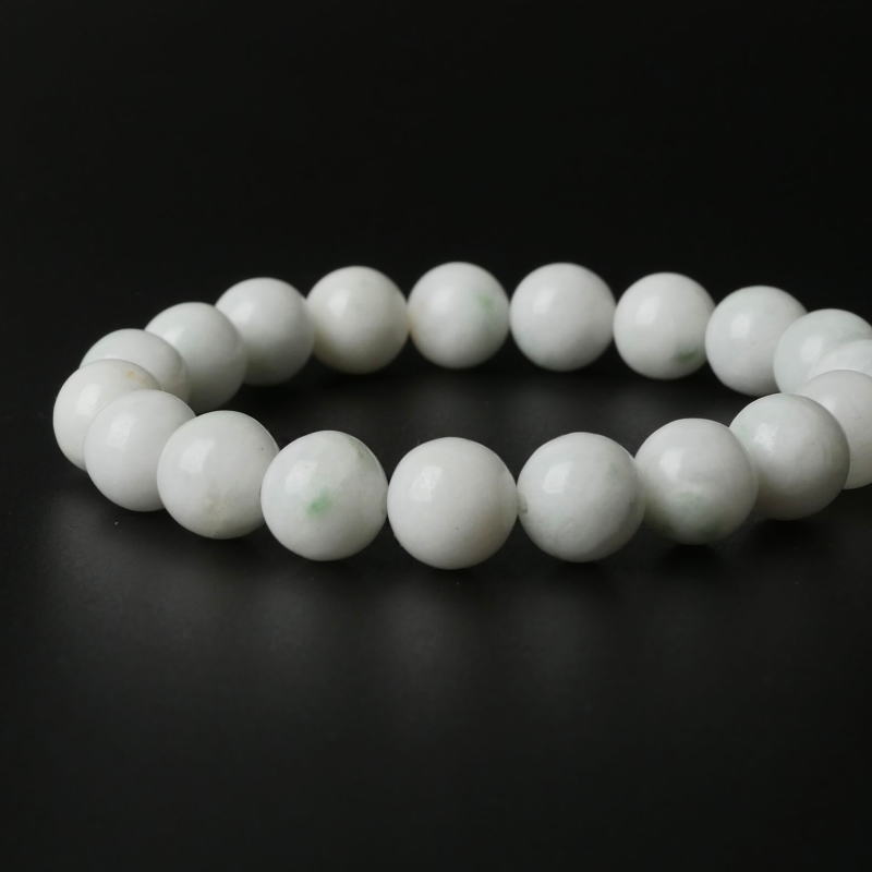 糸魚川翡翠丸玉ブレスレット 10mm （原産地証明書付）｜マライカ公式通販