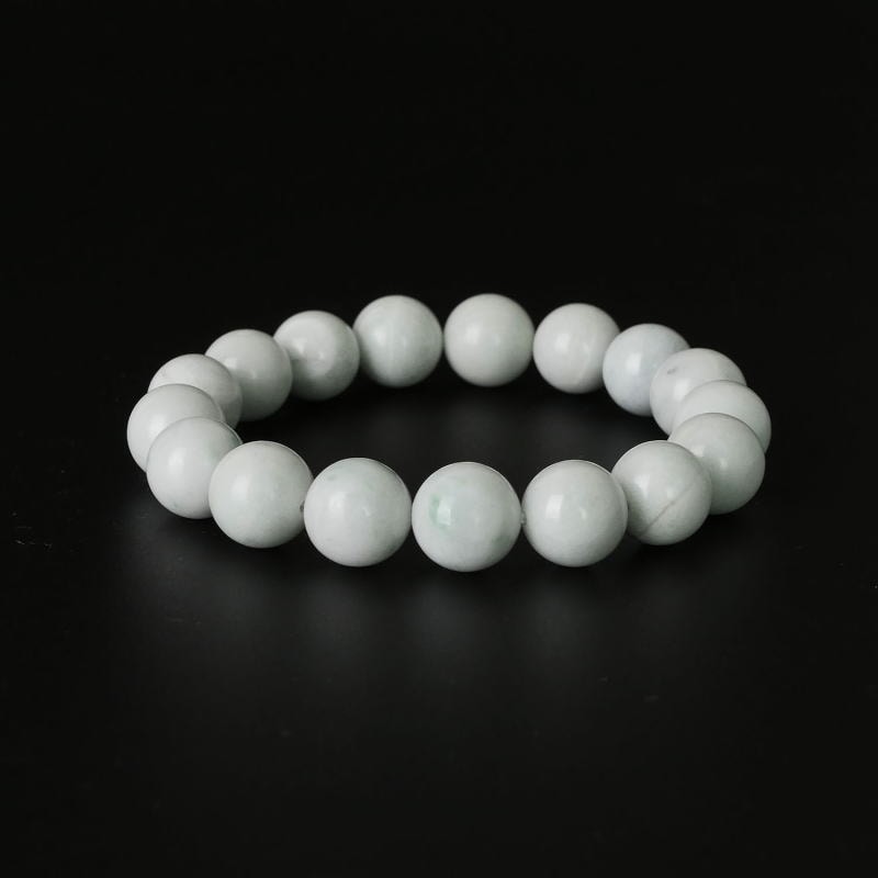 糸魚川翡翠丸玉ブレスレット 12mm （原産地証明書付）｜マライカ