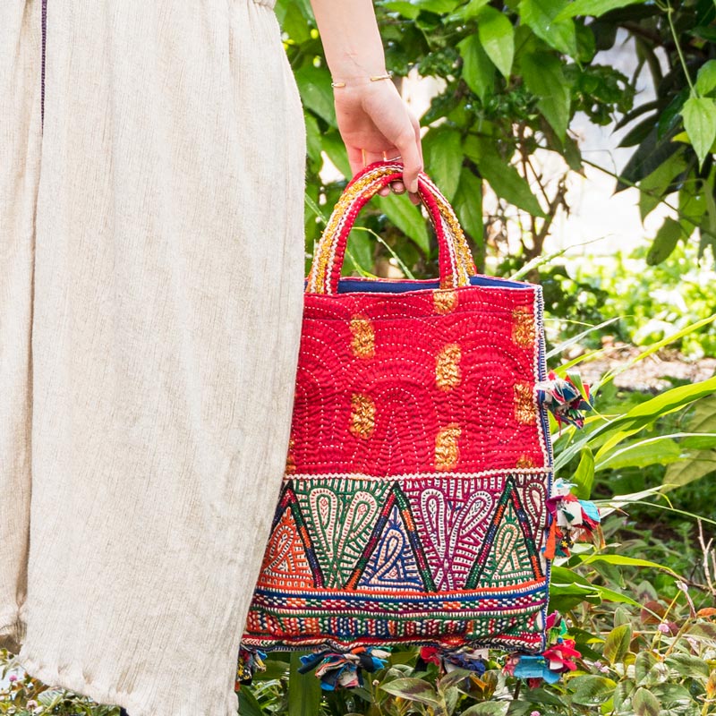 ラバリ族婚礼バッグ 持ち手付き｜マライカ公式通販