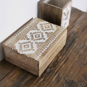 ネイティブ柄ウッドボックス｜マライカ公式通販