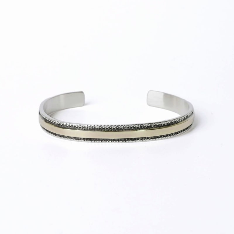 ◇sizeM ブルースモーガン 14金 チゼルワーク バングル
