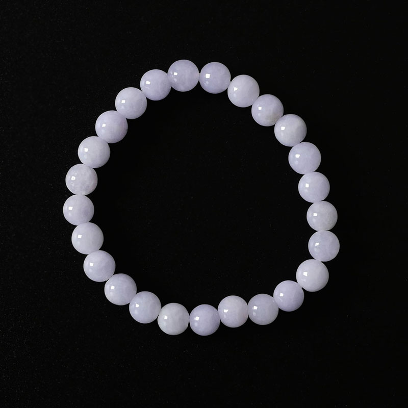 ミャンマー産ラベンダー翡翠ブレスレット（鑑別書付） 8mm｜マライカ