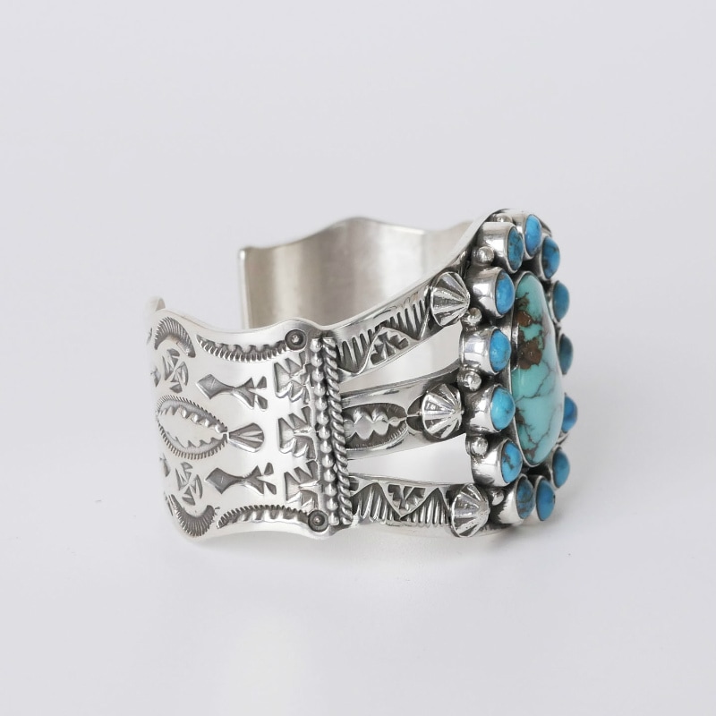 136mm ダレルキャドマン ロイストン×クラスター バングル｜マライカ