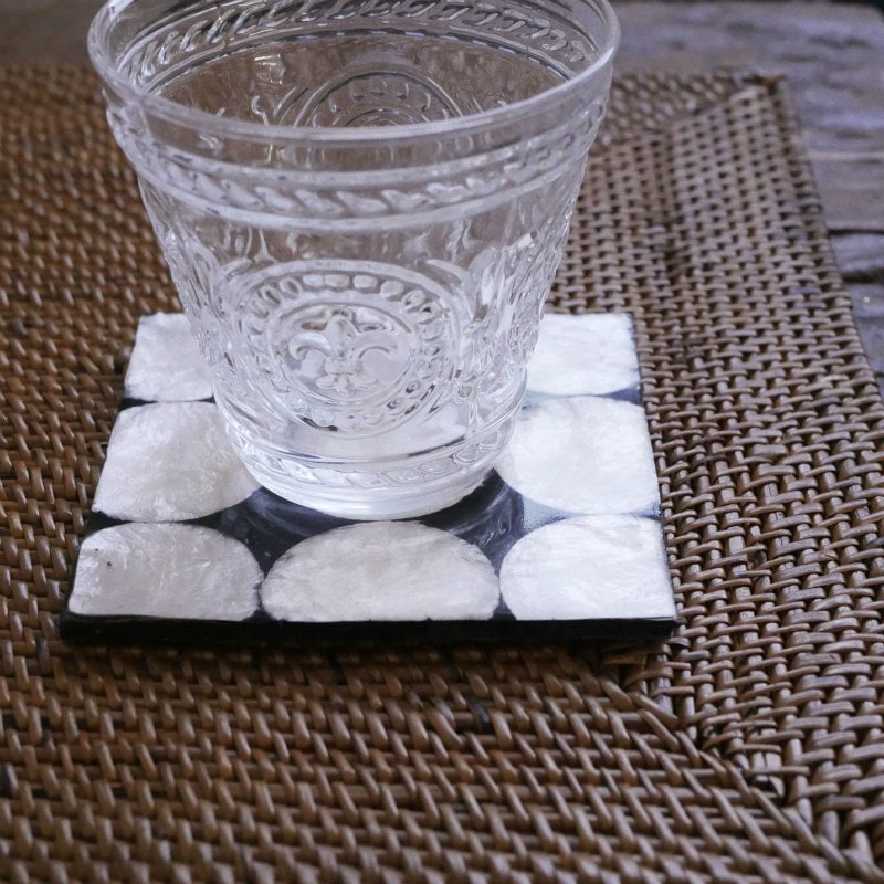 アジアン雑貨シェル 全身ミラーアンティーク店舗DOTES 水玉