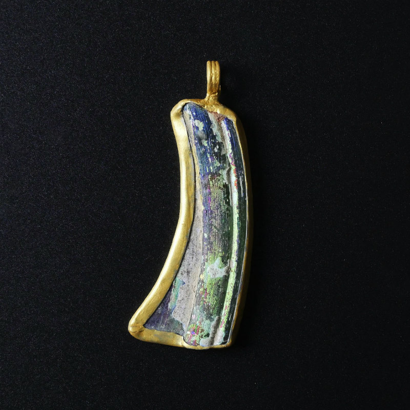 ローマングラス　ペンダント【Authentic Roman Glass Pendant】