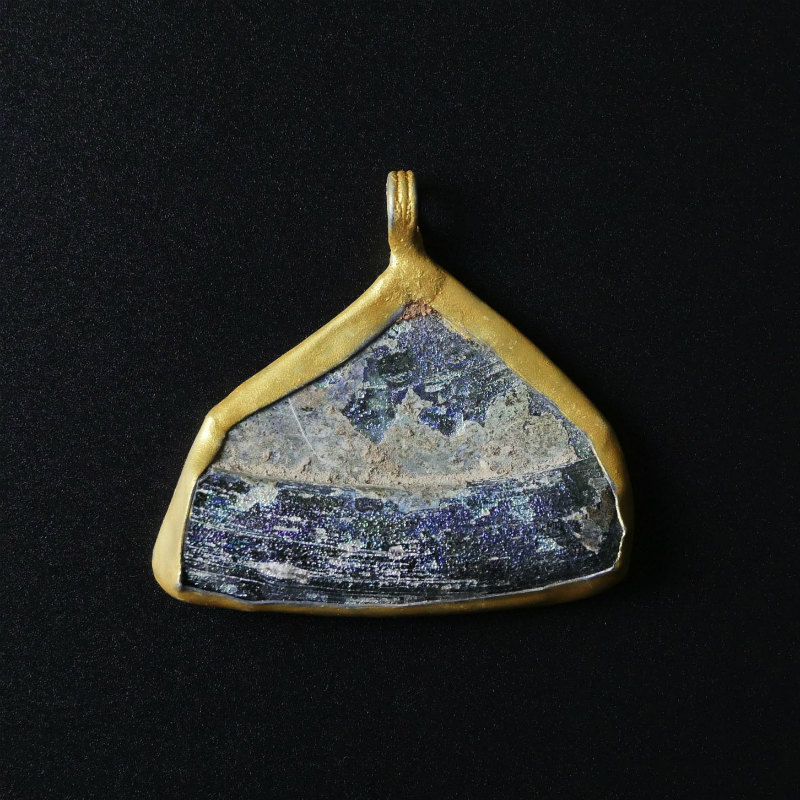 ローマングラス　ペンダント【Authentic Roman Glass Pendant】