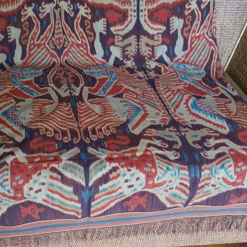 【東南アジアの布】No.1　イカット　男性用腰肩布　スンバ島　民族衣装　希少 東南アジアの布】No.1 イカット 男性用腰肩布 スンバ島 民族衣装
