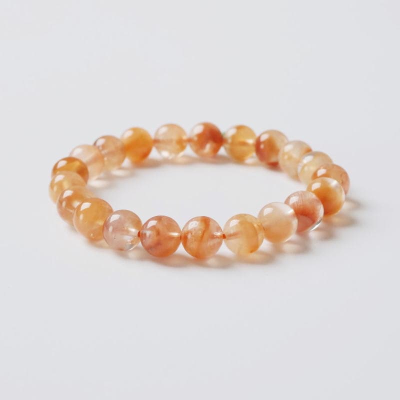 クリスタルオレンジビーズブレスレット クリスタルオレンジビーズブレスレット