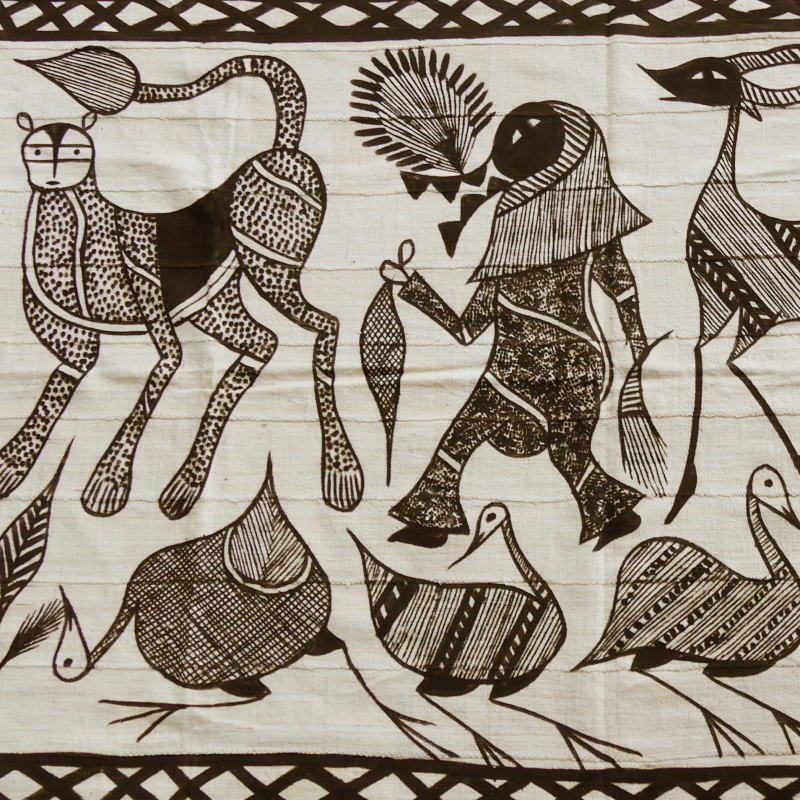 セヌフォ布 ヒョウとアンテロープの祭り African Art｜マライカ公式通販