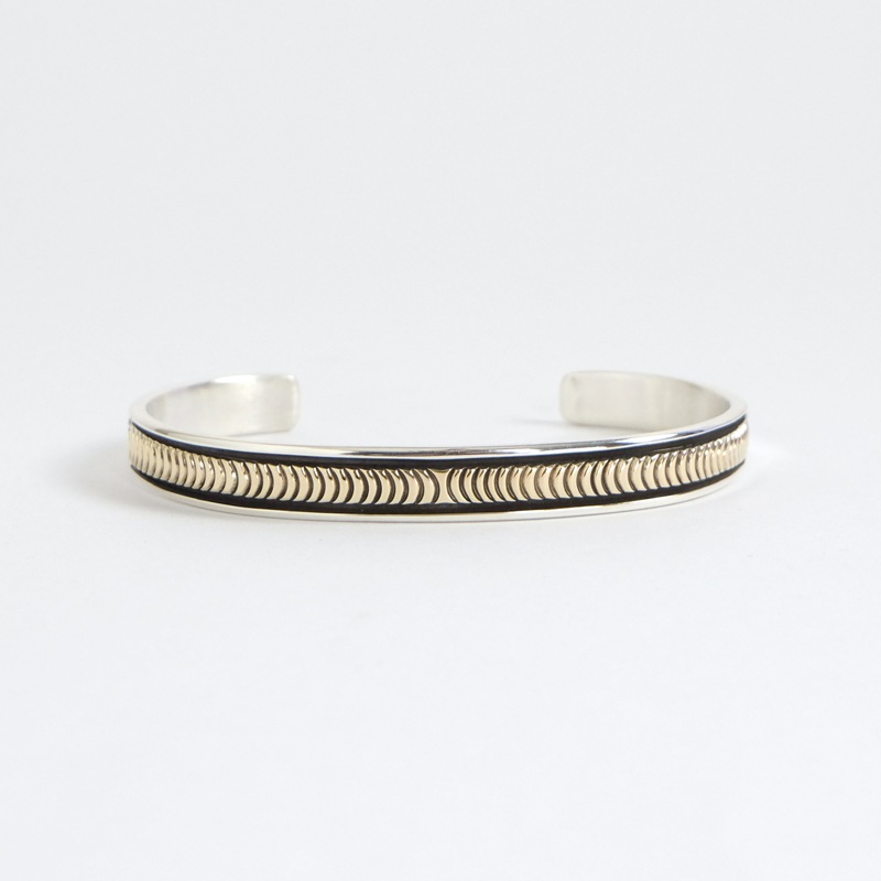 ブルースモーガン バングル 14K ナバホ族 インディアンジュエリー
