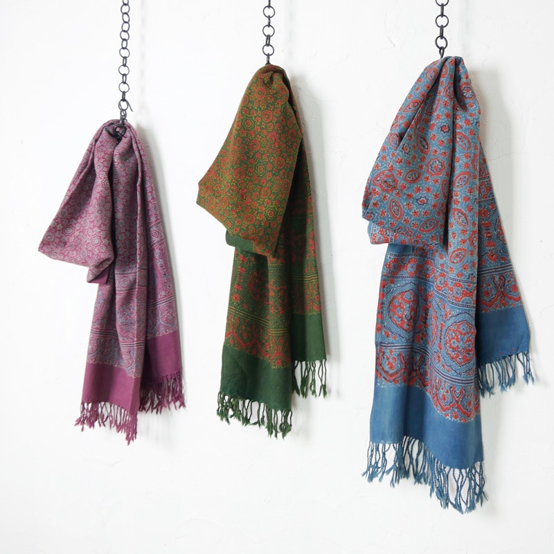 50%OFF Wツイルアジャラクプリントショール｜マライカ公式通販