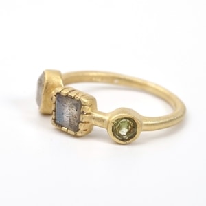 ミックスレイヤードリング Flowering 指輪 リング ミックスデザイン/レイヤードリング