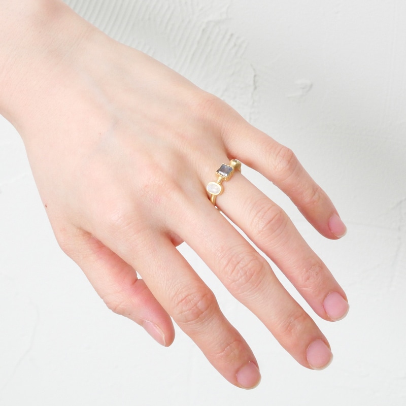 ミックスレイヤードリング Flowering 指輪 リング ミックスデザイン/レイヤードリング