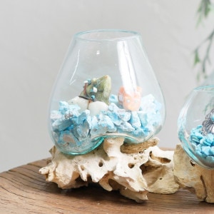 ガラス流木テラリウムポット M｜マライカ公式通販