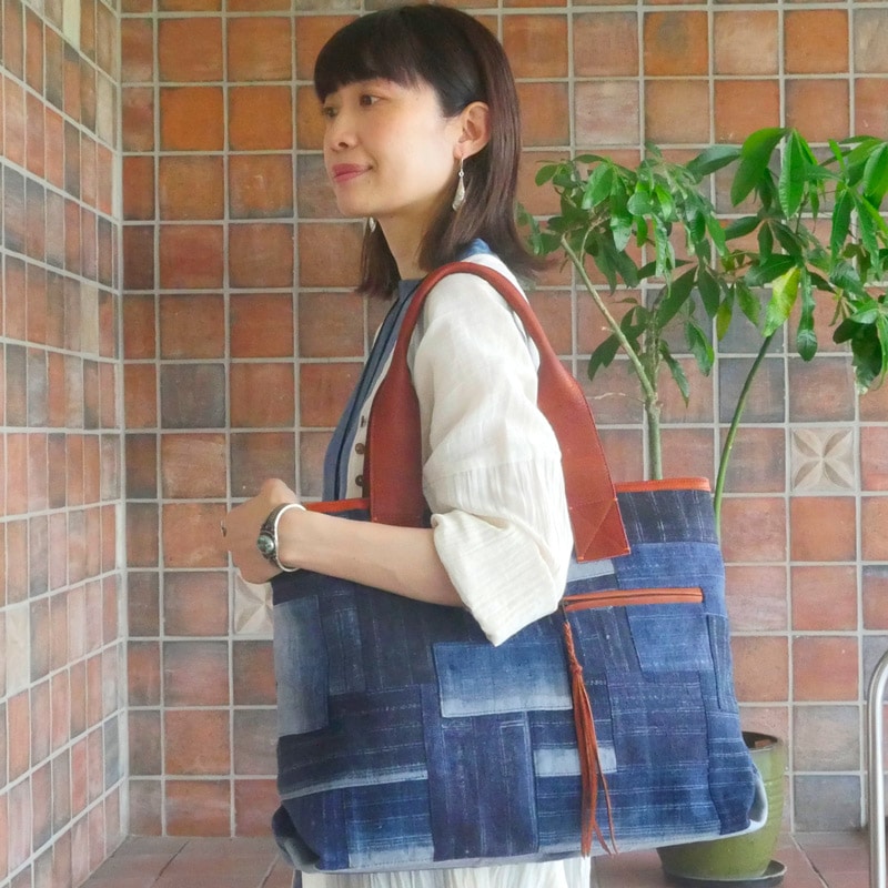 モン族ろうけつ染めビッグトートバッグ｜マライカ公式通販