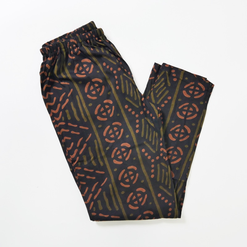 コットンニット幾何学柄レギンス　 【メール便可】