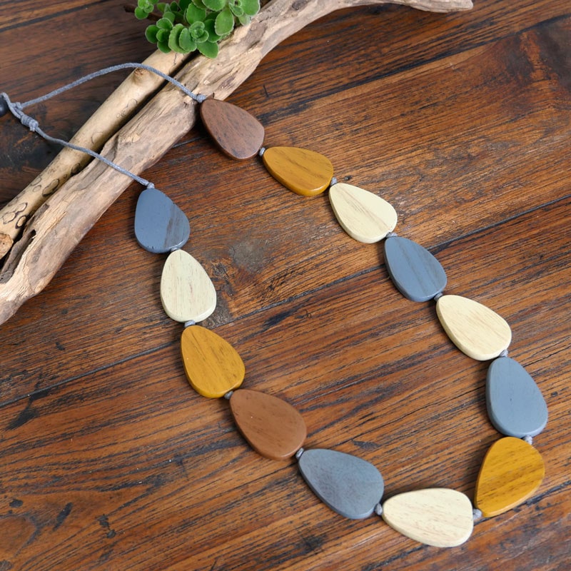 ウッドロングネックレス【メール便可】