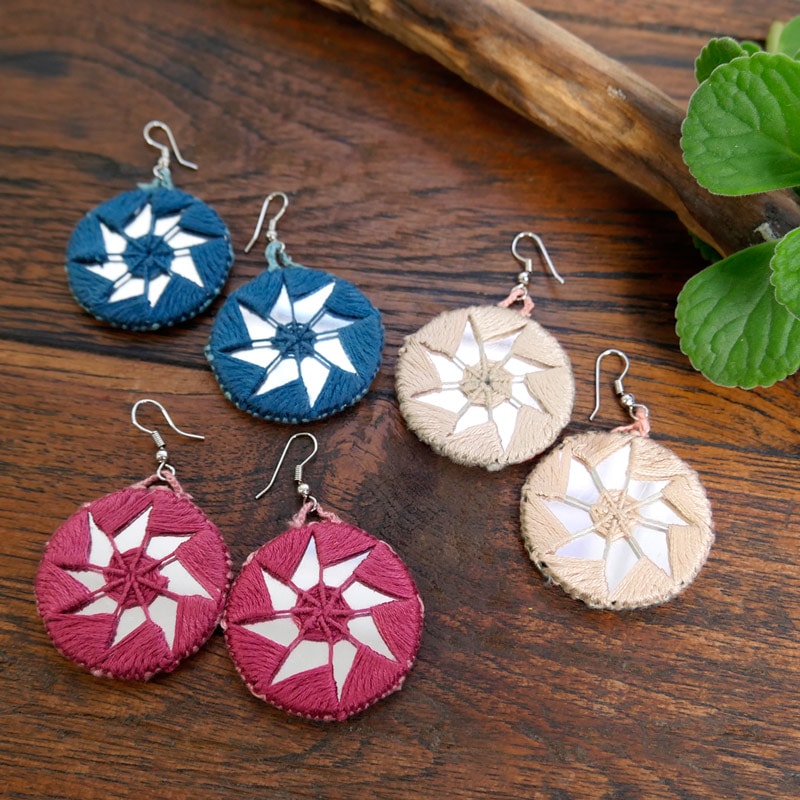 ミラーパーツサークルピアス【メール便可】