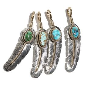 ハーヴィーメイス ターコイズ×12KGF フェザーペンダント｜マライカ公式通販