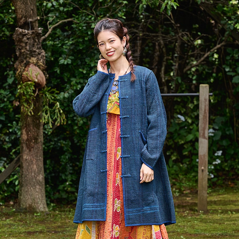 コットングドゥリーインディゴジャケット｜マライカ公式通販